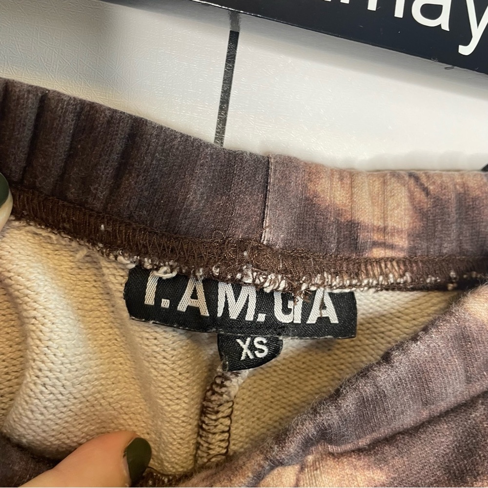 I AM GIA | Domani Tie Dye Jogger Sweatpants Brown Size XS - Picture 12 of 13